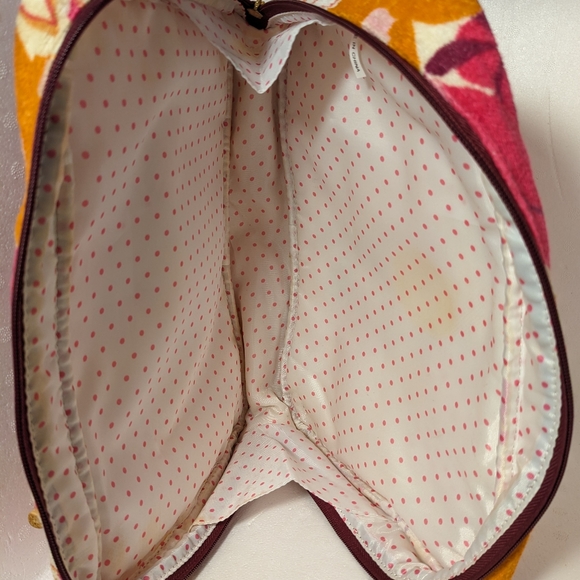 Vintage Terry Cloth Bag with Bamboo Handles - Picture 5 of 9